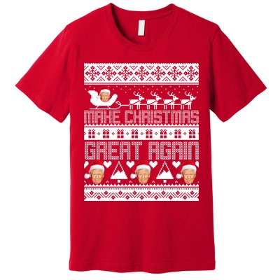 Donald Trump Make Christmas Great Again Ugly Christmas Premium T-Shirt