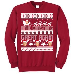 Donald Trump Make Christmas Great Again Ugly Christmas Tall Sweatshirt