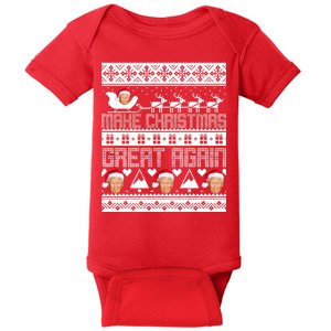 Donald Trump Make Christmas Great Again Ugly Christmas Baby Bodysuit