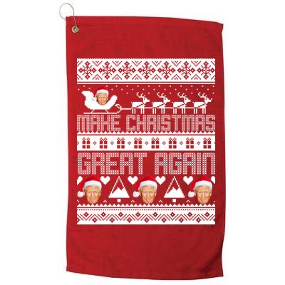 Donald Trump Make Christmas Great Again Ugly Christmas Golf Towel
