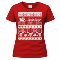 Donald Trump Make Christmas Great Again Ugly Christmas Women's T-Shirt