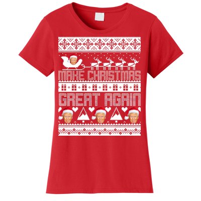 Donald Trump Make Christmas Great Again Ugly Christmas Women's T-Shirt