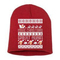 Donald Trump Make Christmas Great Again Ugly Christmas Short Acrylic Beanie