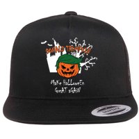 Donald Trump Make Halloween Great Again Flat Bill Trucker Hat