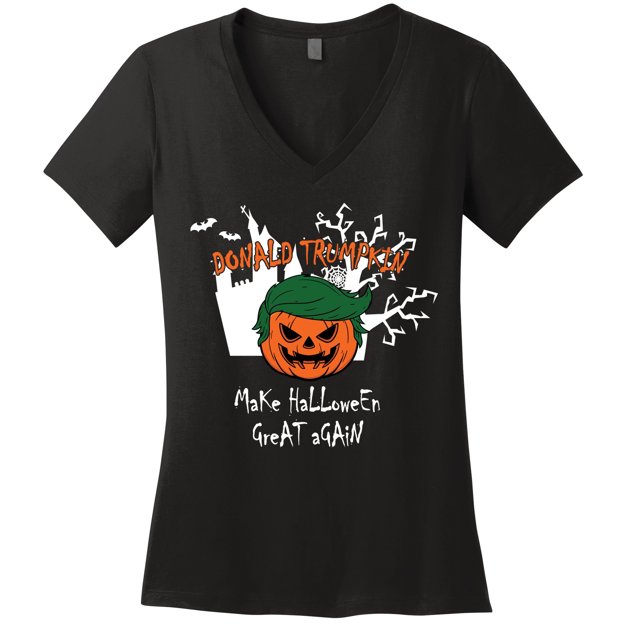 Donald Trump Make Halloween Great Again Women's V-Neck T-Shirt
