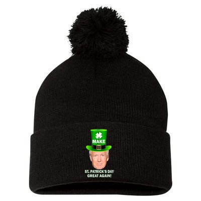 Donald Trump Make St. Patrick's Day Great Again Pom Pom 12in Knit Beanie