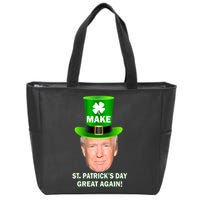 Donald Trump Make St. Patrick's Day Great Again Zip Tote Bag