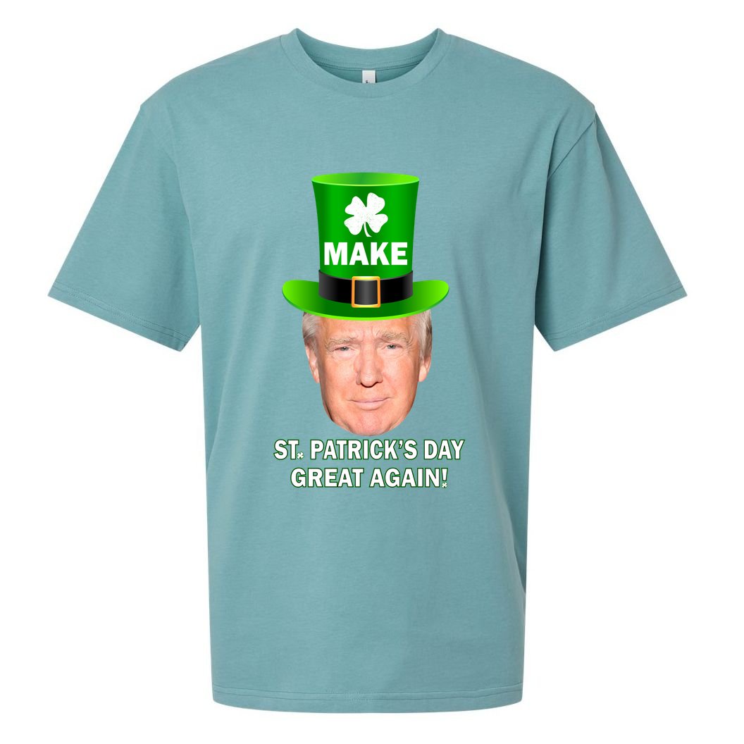 Donald Trump Make St. Patrick's Day Great Again Sueded Cloud Jersey T-Shirt
