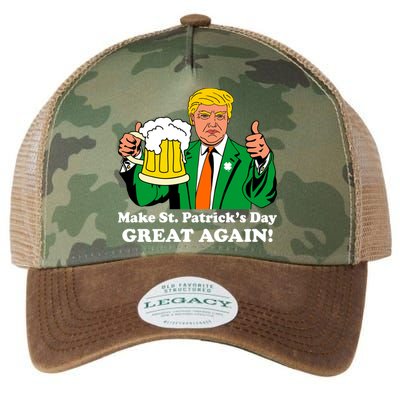Donald Trump Make St. Patrick's Day Great Again Beer Drinking Legacy Tie Dye Trucker Hat