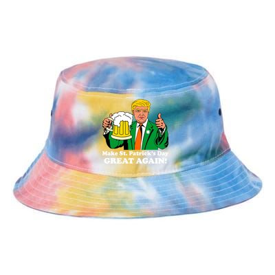 Donald Trump Make St. Patrick's Day Great Again Beer Drinking Tie Dye Newport Bucket Hat