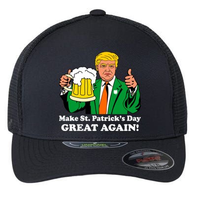 Donald Trump Make St. Patrick's Day Great Again Beer Drinking Flexfit Unipanel Trucker Cap