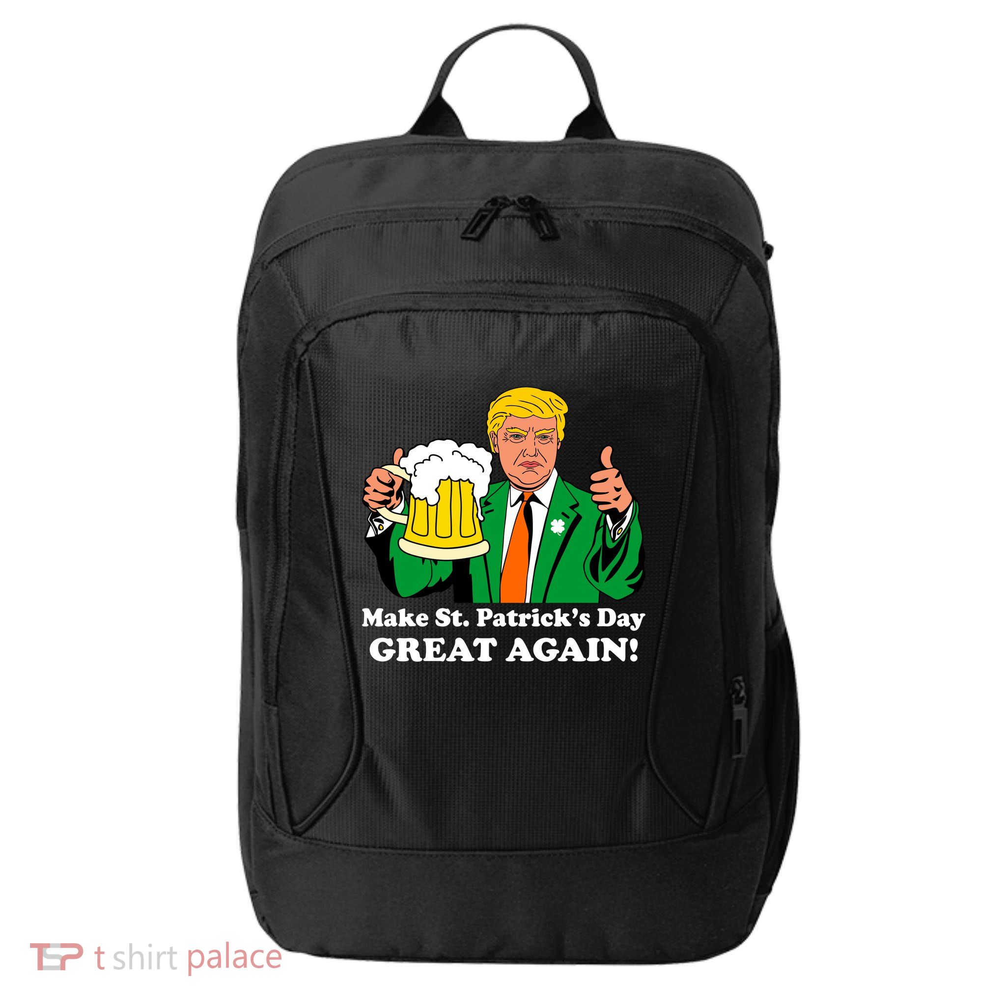 Donald Trump Make St. Patrick's Day Great Again Beer Drinking City Backpack