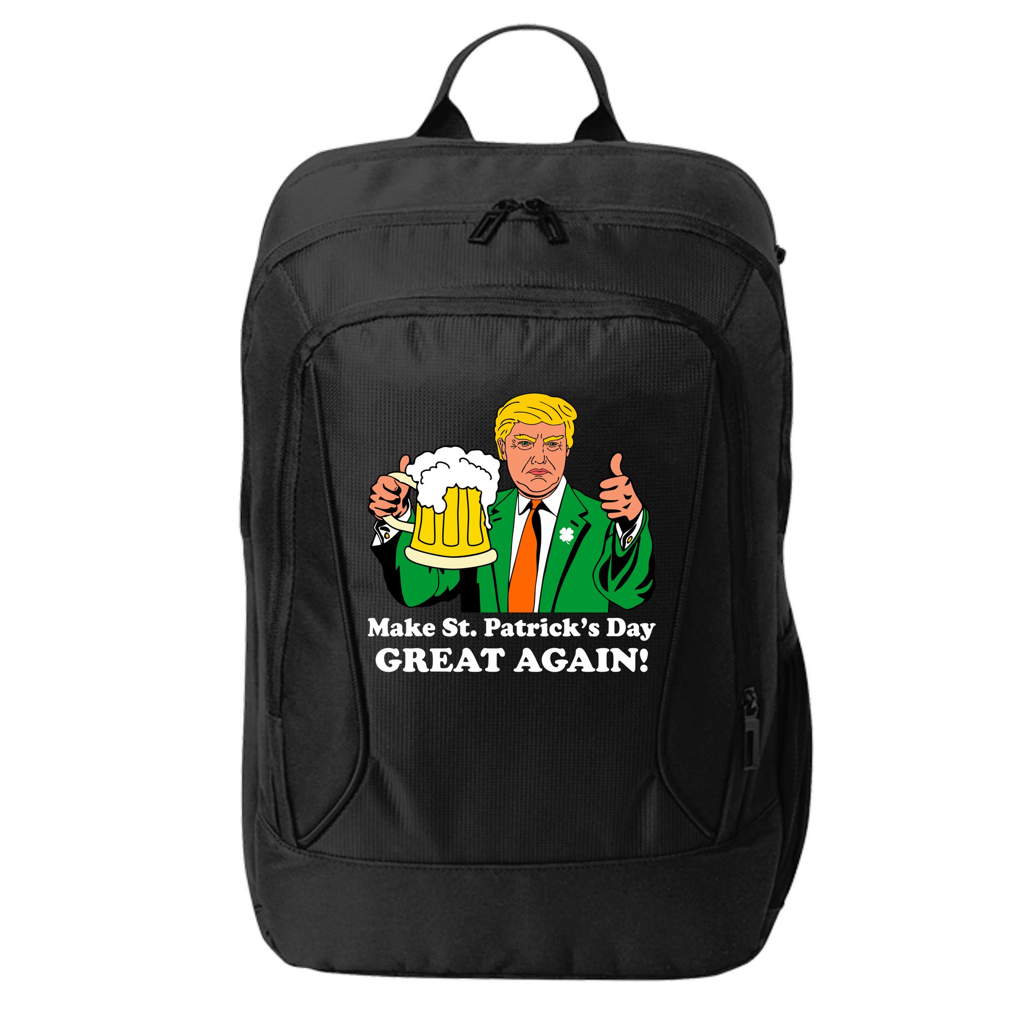 Donald Trump Make St. Patrick's Day Great Again Beer Drinking City Backpack