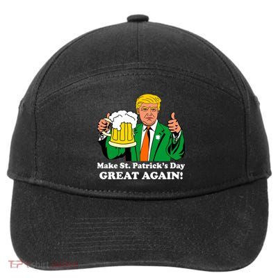 Donald Trump Make St. Patrick's Day Great Again Beer Drinking 7-Panel Snapback Hat