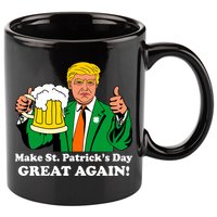 Donald Trump Make St. Patrick's Day Great Again Beer Drinking 11oz C Handle Ceramic Mug