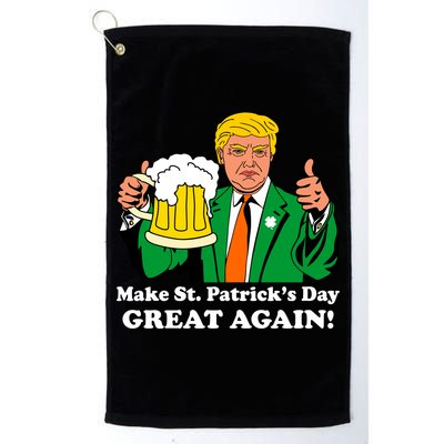 Donald Trump Make St. Patrick's Day Great Again Beer Drinking Golf Towel