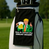 Donald Trump Make St. Patrick's Day Great Again Beer Drinking Golf Towel