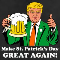 Donald Trump Make St. Patrick's Day Great Again Beer Drinking Golf Towel