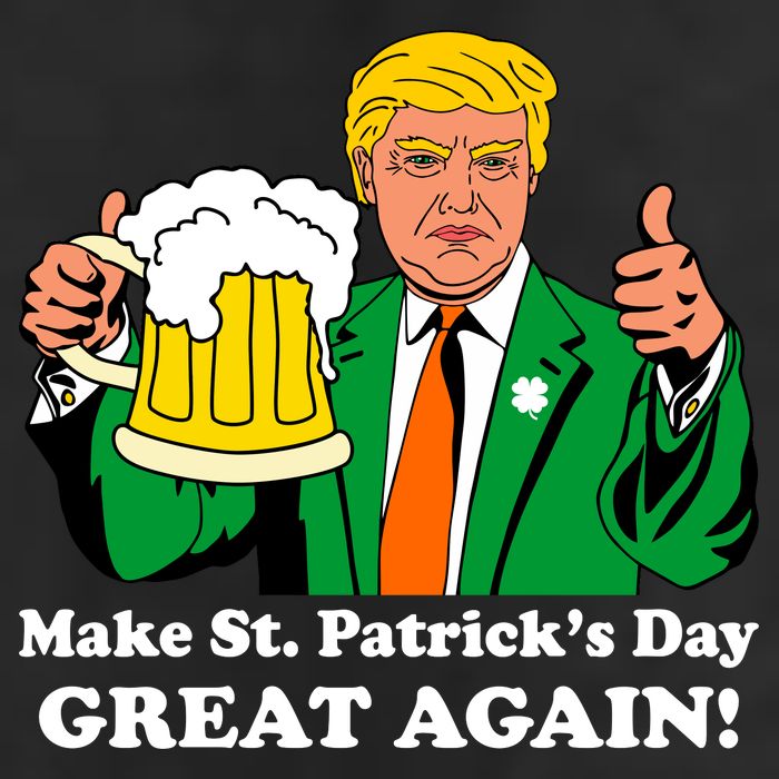 Donald Trump Make St. Patrick's Day Great Again Beer Drinking Golf Towel