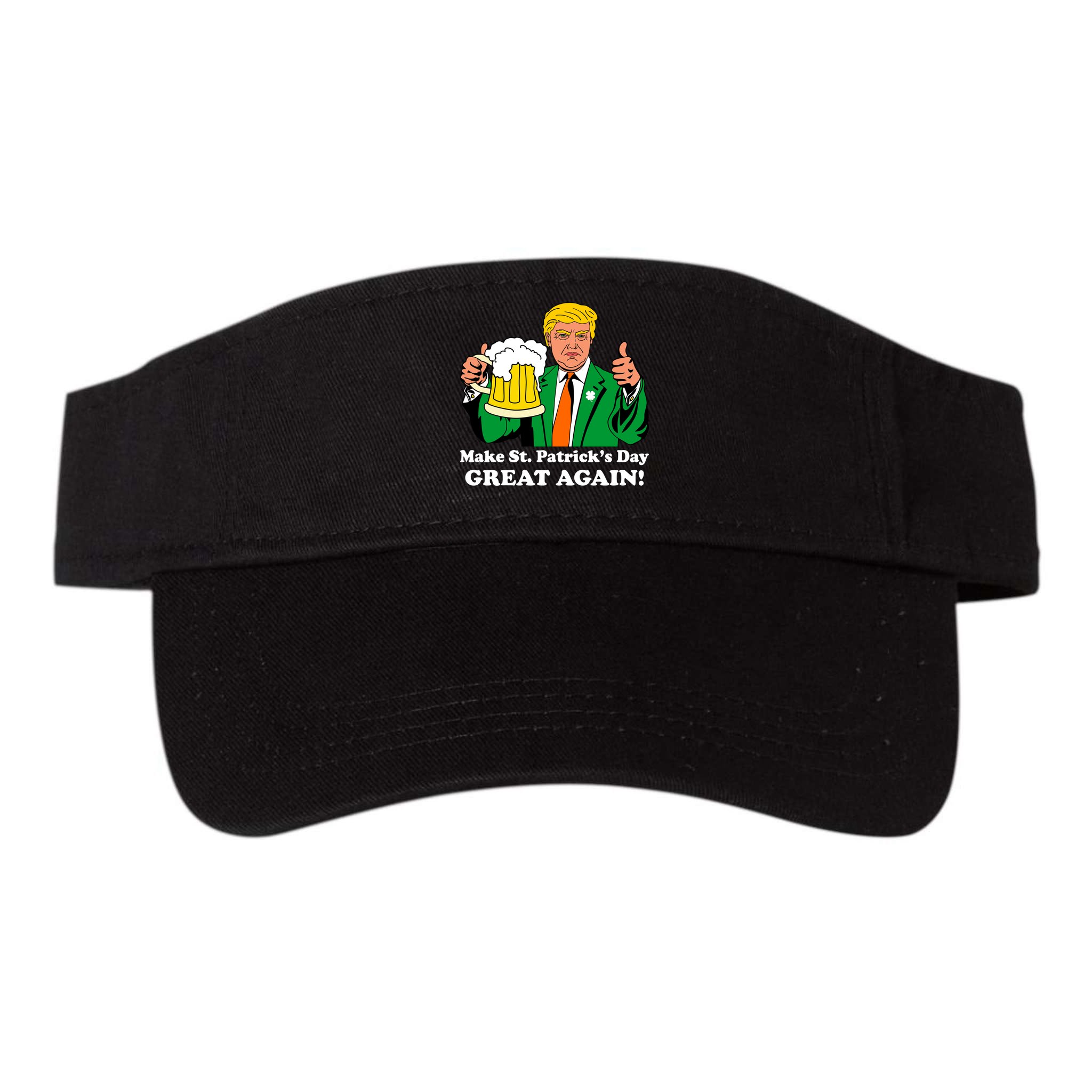 Donald Trump Make St. Patrick's Day Great Again Beer Drinking Visor