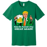 Donald Trump Make St. Patrick's Day Great Again Beer Drinking Premium T-Shirt