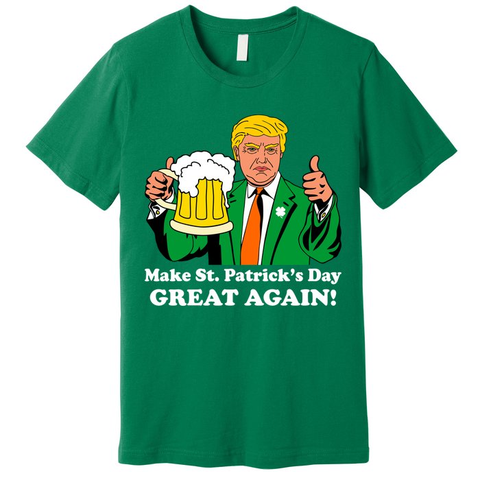 Donald Trump Make St. Patrick's Day Great Again Beer Drinking Premium T-Shirt