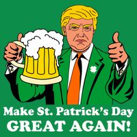 Donald Trump Make St. Patrick's Day Great Again Beer Drinking Premium T-Shirt