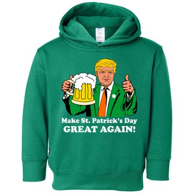 Donald Trump Make St. Patrick's Day Great Again Beer Drinking Toddler Hoodie