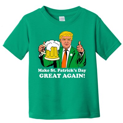 Donald Trump Make St. Patrick's Day Great Again Beer Drinking Toddler T-Shirt