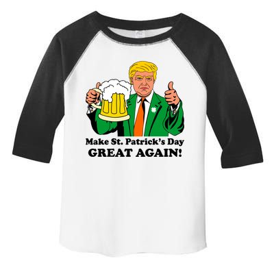 Donald Trump Make St. Patrick's Day Great Again Beer Drinking Toddler Fine Jersey T-Shirt