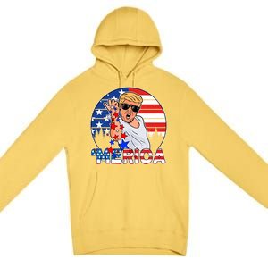 Donald Trump Merica Salt Bae Premium Pullover Hoodie