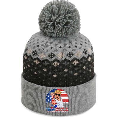 Donald Trump Merica Salt Bae The Baniff Cuffed Pom Beanie