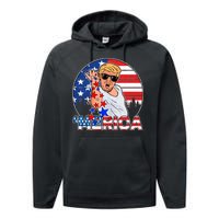 Donald Trump Merica Salt Bae Performance Fleece Hoodie