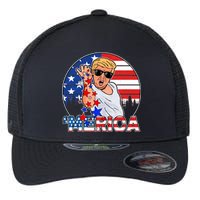 Donald Trump Merica Salt Bae Flexfit Unipanel Trucker Cap