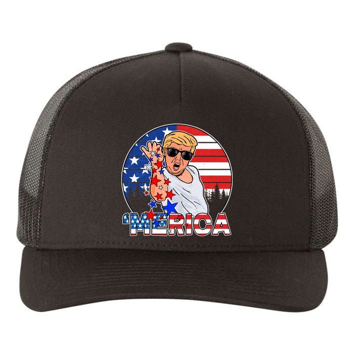 Donald Trump Merica Salt Bae Yupoong Adult 5-Panel Trucker Hat