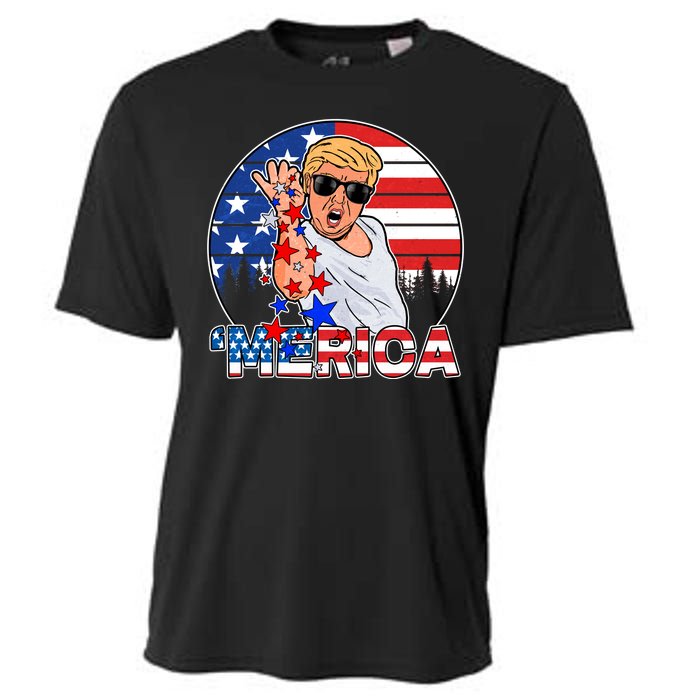 Donald Trump Merica Salt Bae Cooling Performance Crew T-Shirt