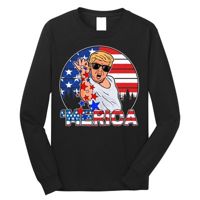 Donald Trump Merica Salt Bae Long Sleeve Shirt