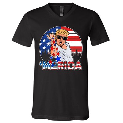 Donald Trump Merica Salt Bae V-Neck T-Shirt