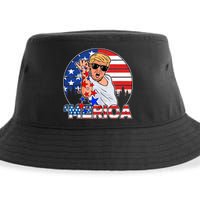 Donald Trump Merica Salt Bae Sustainable Bucket Hat