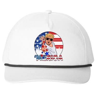 Donald Trump Merica Salt Bae Snapback Five-Panel Rope Hat