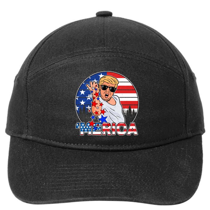 Donald Trump Merica Salt Bae 7-Panel Snapback Hat