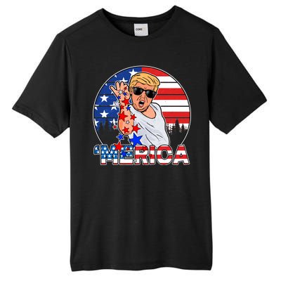 Donald Trump Merica Salt Bae Tall Fusion ChromaSoft Performance T-Shirt