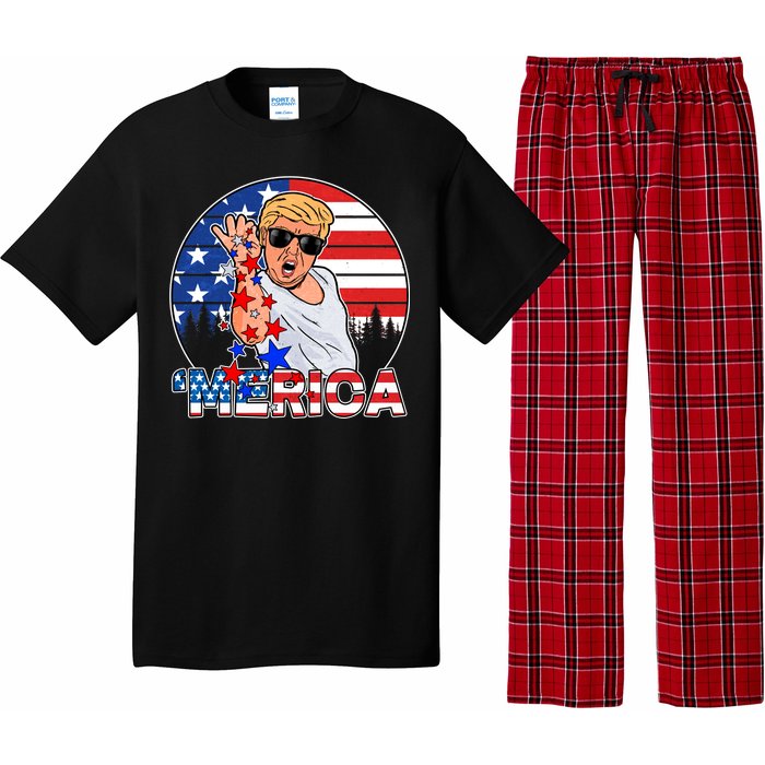 Donald Trump Merica Salt Bae Pajama Set