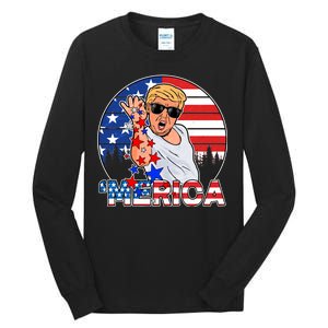 Donald Trump Merica Salt Bae Tall Long Sleeve T-Shirt