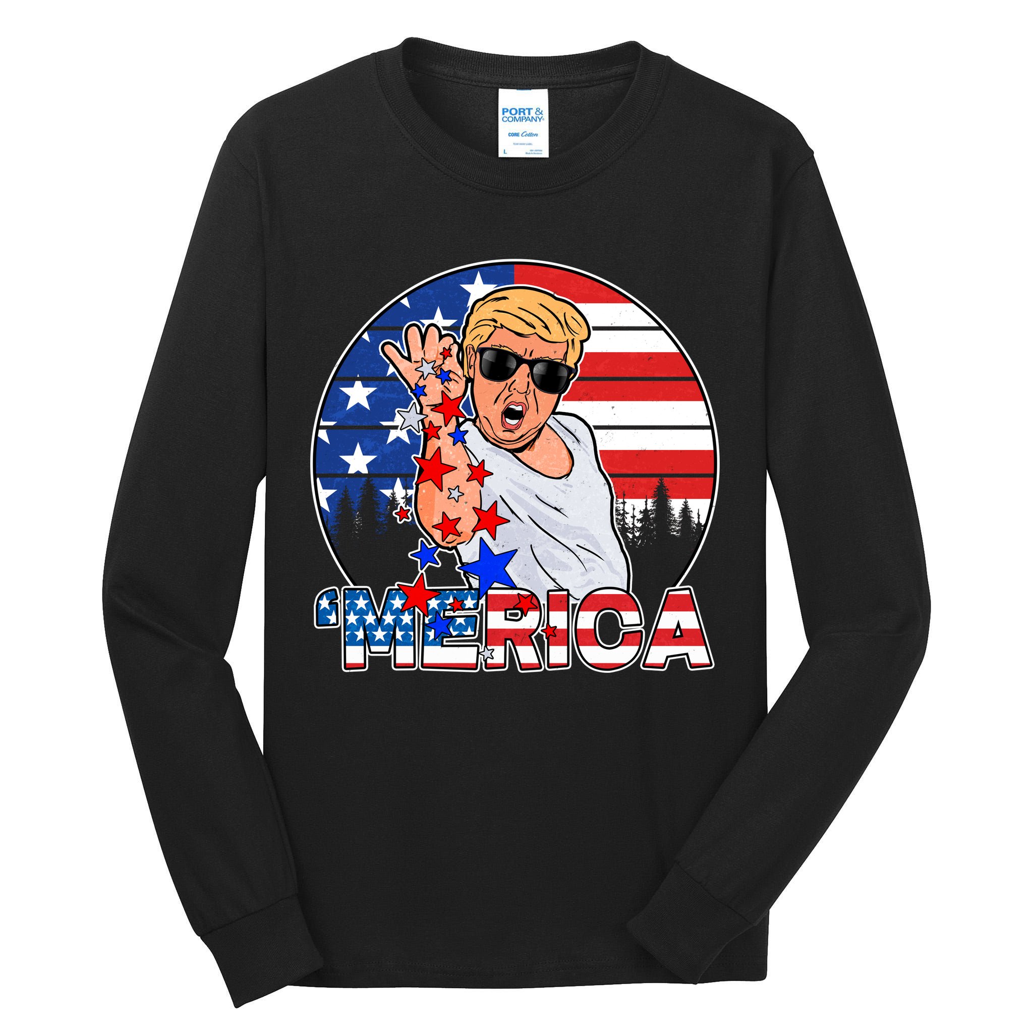 Donald Trump Merica Salt Bae Tall Long Sleeve T-Shirt
