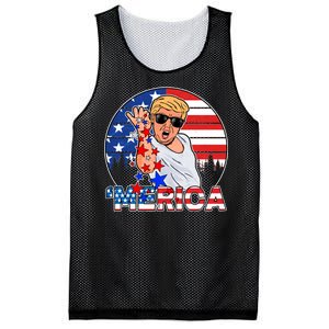 Donald Trump Merica Salt Bae Mesh Reversible Basketball Jersey Tank