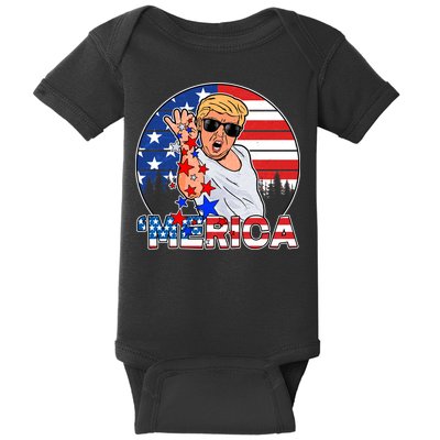 Donald Trump Merica Salt Bae Baby Bodysuit