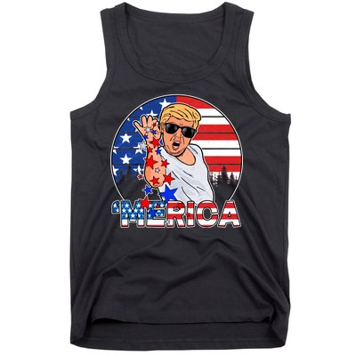 Donald Trump Merica Salt Bae Tank Top