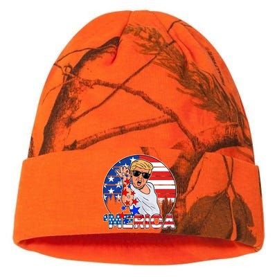 Donald Trump Merica Salt Bae Kati Licensed 12" Camo Beanie