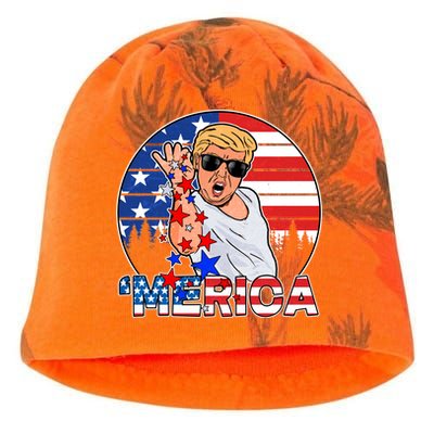 Donald Trump Merica Salt Bae Kati - Camo Knit Beanie